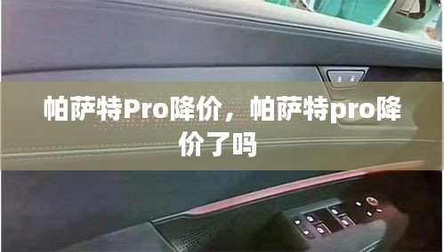 帕萨特Pro降价，帕萨特pro降价了吗 