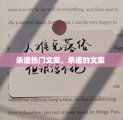 承诺热门文案，承诺的文案 