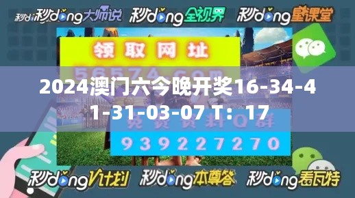 2024澳门六今晚开奖16-34-41-31-03-07 T：17