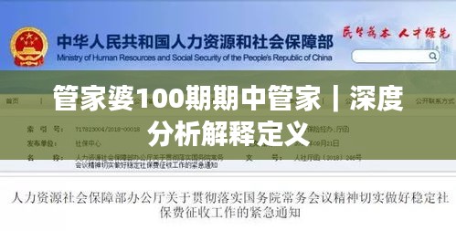 管家婆100期期中管家｜深度分析解释定义