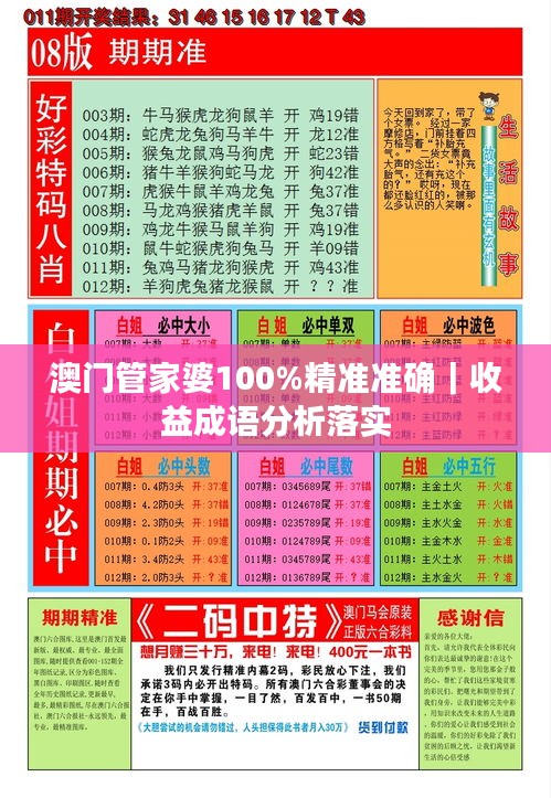 澳门管家婆100%精准准确｜收益成语分析落实