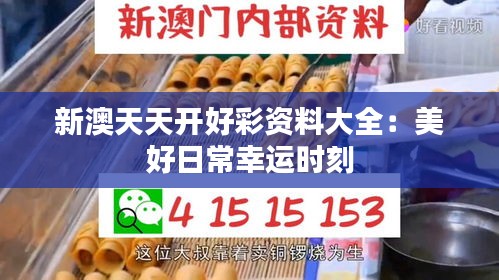 新澳天天开好彩资料大全：美好日常幸运时刻