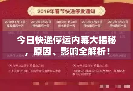 今日快递停运内幕大揭秘，原因、影响全解析！