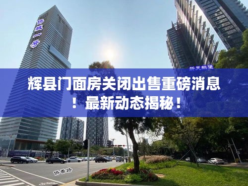 辉县门面房关闭出售重磅消息！最新动态揭秘！