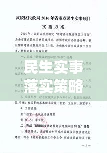 民生实事落实策略与实践解析