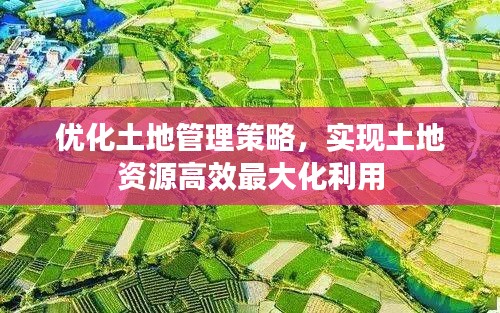 优化土地管理策略，实现土地资源高效最大化利用