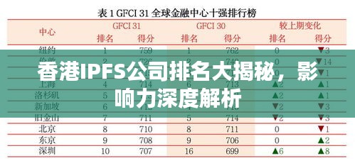 香港IPFS公司排名大揭秘，影响力深度解析