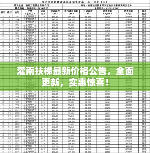 灌南扶梯最新价格公告，全面更新，实惠惊喜！