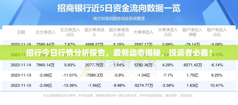 招行今日行情分析报告，最新动态揭秘，投资者必看！
