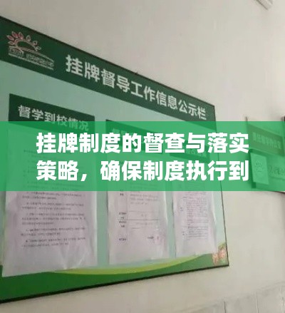 挂牌制度的督查与落实策略，确保制度执行到位！