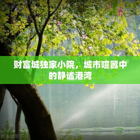 财富城独家小院，城市喧嚣中的静谧港湾