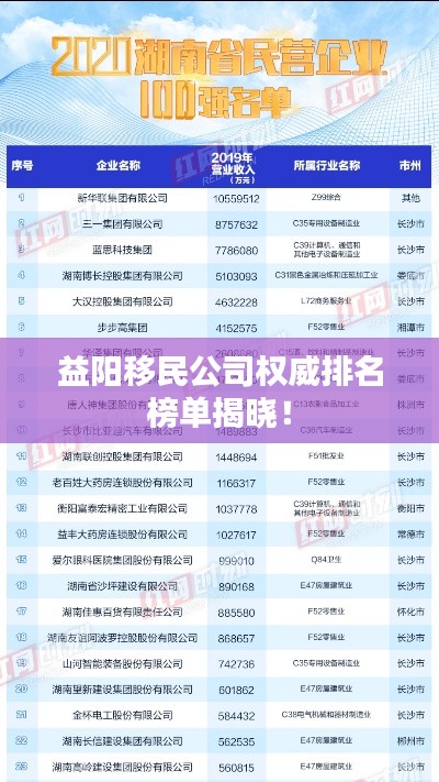 益阳移民公司权威排名榜单揭晓！