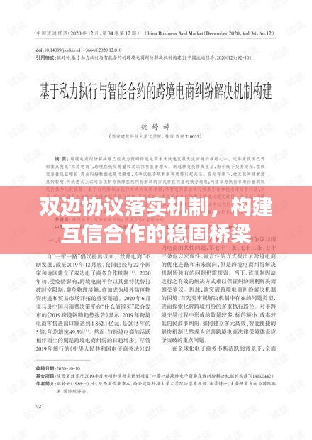 双边协议落实机制，构建互信合作的稳固桥梁