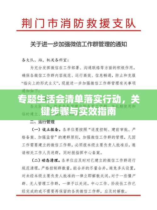 专题生活会清单落实行动，关键步骤与实效指南