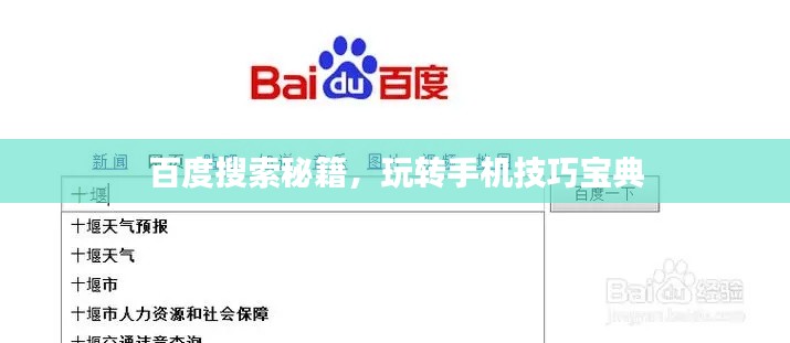 百度搜索秘籍，玩转手机技巧宝典