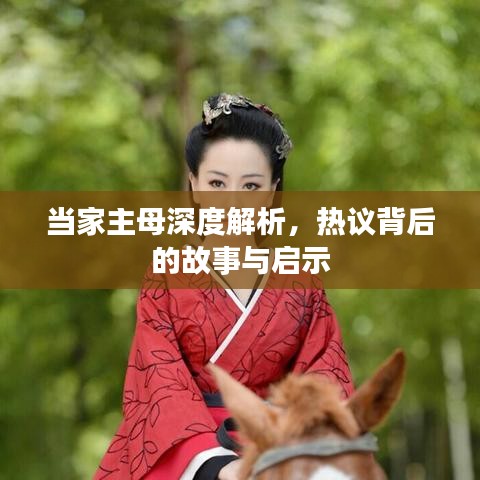 当家主母深度解析，热议背后的故事与启示