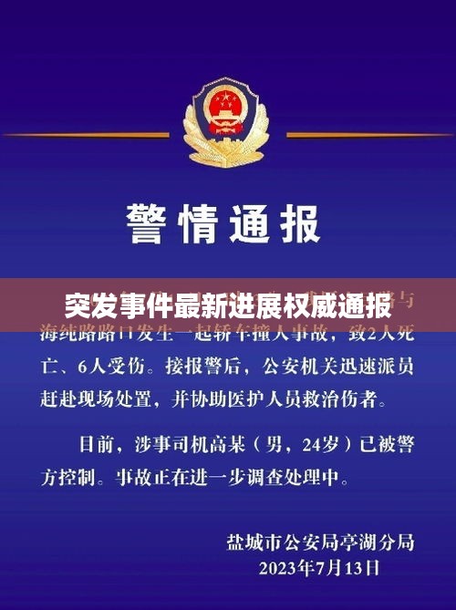 突发事件最新进展权威通报