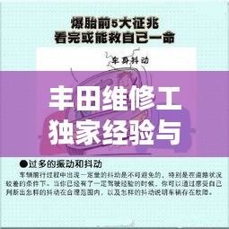丰田维修工独家经验与技巧大揭秘，专业保养与维护秘籍分享