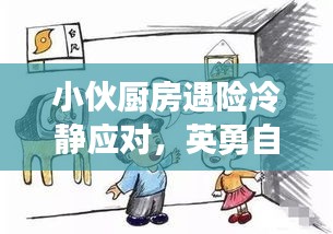 小伙厨房遇险冷静应对，英勇自救展现生存智慧