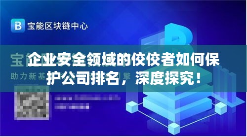 企业安全领域的佼佼者如何保护公司排名，深度探究！