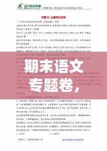 期末语文专题卷，深化理解，助力语文应用能力飞跃提升