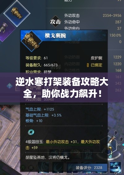 逆水寒打架装备攻略大全，助你战力飙升！