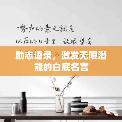 励志语录，激发无限潜能的白底名言